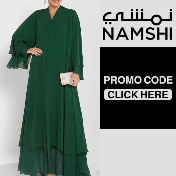 Buy Khizana Abaya with Namshi promo code for the best price