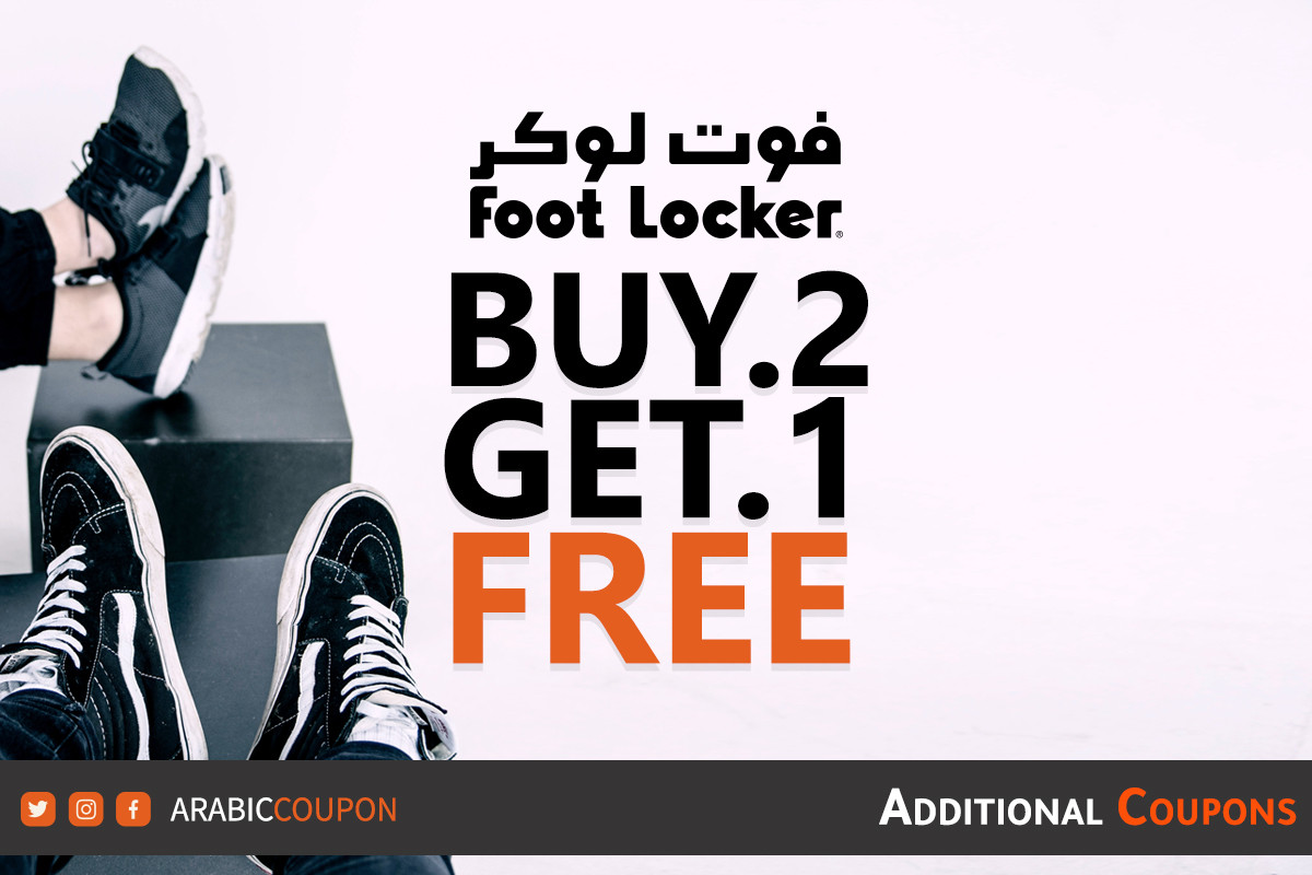 Shop online with BUY 2 GET 1 FREE deal from Foot Locker Oman